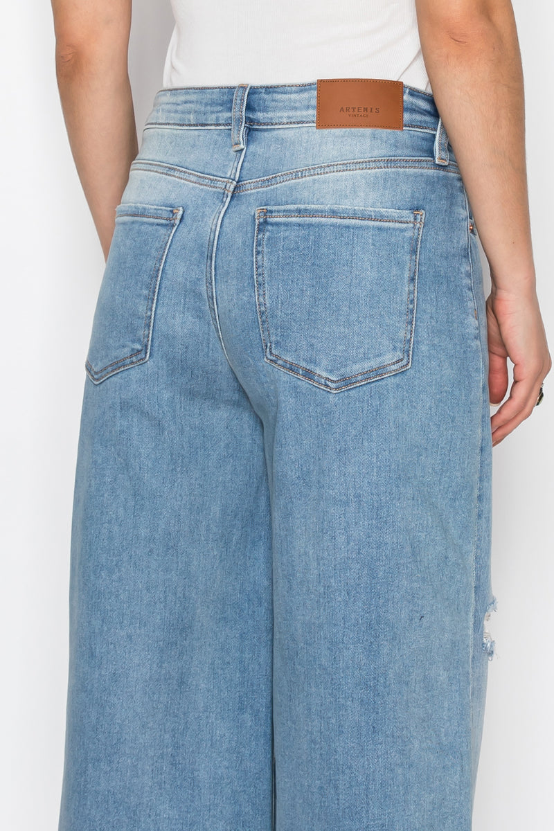 Artemis Vintage Ultra High Rise Relaxed Wide Leg Jort Jeans