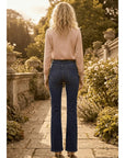 Artemis Vintage Julia Double-Button High-Rise Bootcut Jeans – Dark Stone Wash