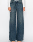 Artemis Vintage Elise Tummy Control High Rise Cuffed Wide Leg Jeans