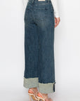 Artemis Vintage Elise Tummy Control High Rise Cuffed Wide Leg Jeans