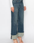 Artemis Vintage Elise Tummy Control High Rise Cuffed Wide Leg Jeans