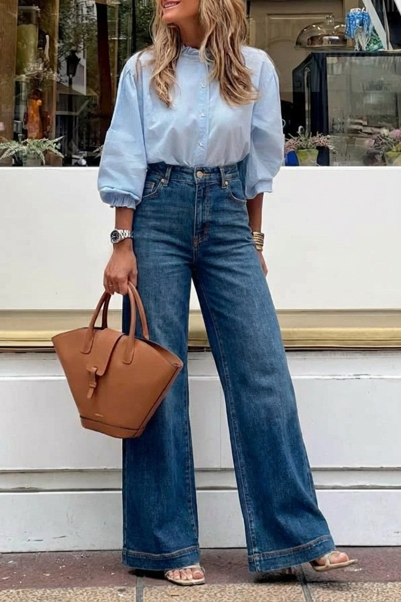 Artemis Vintage Relaxed High Rise Palazzo Jeans
