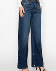 Artemis Vintage Noelle High-Rise Cuffed Straight-Leg Jeans – Dark Wash