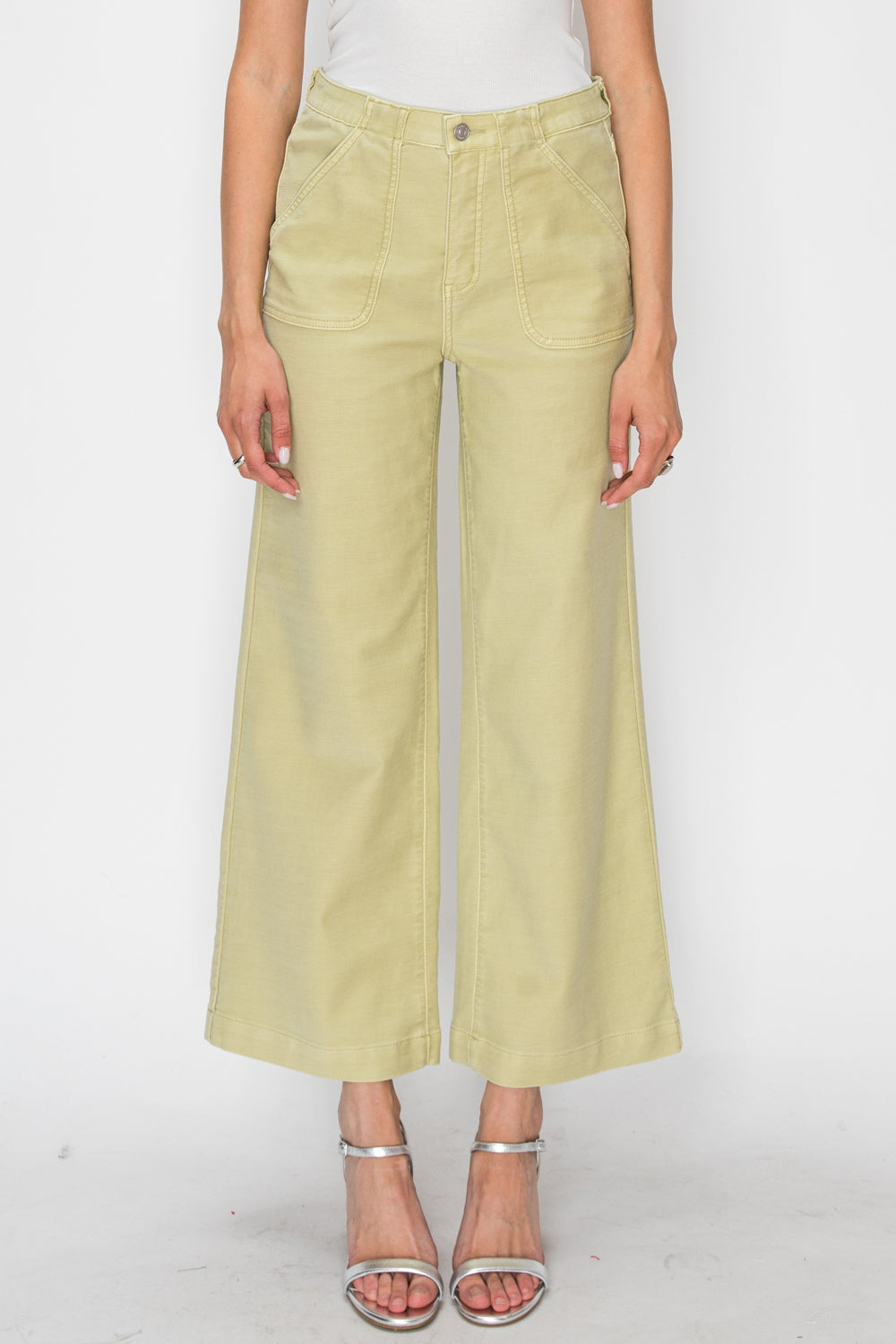 Artemis Vintage High Rise Wide Leg Sage Jeans