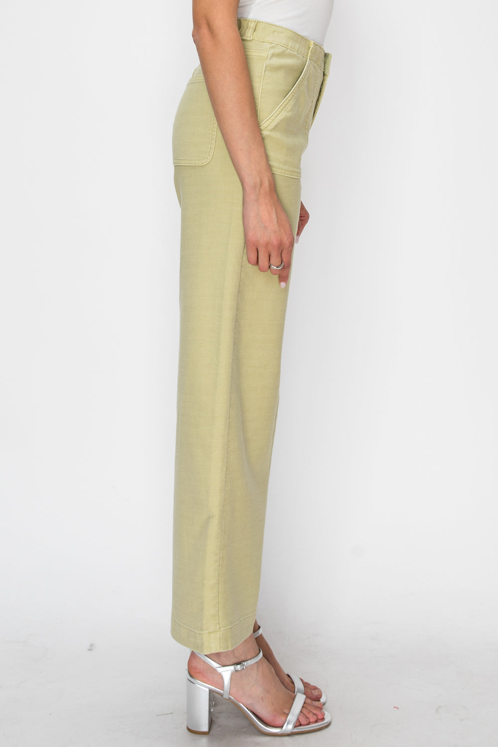 Artemis Vintage High Rise Wide Leg Sage Jeans