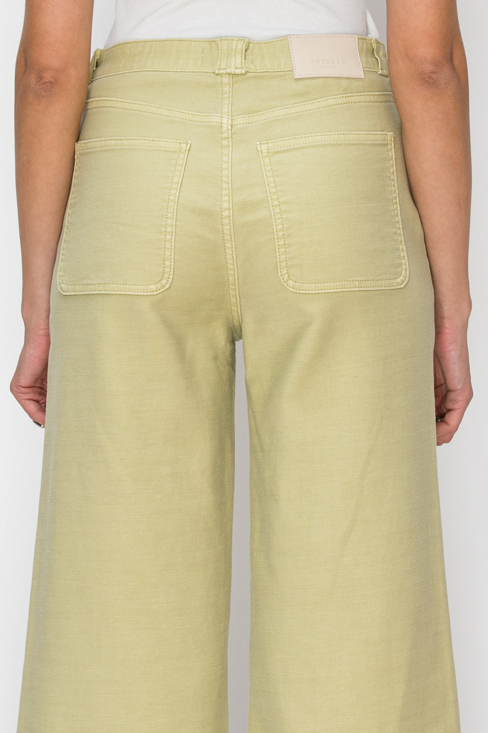 Artemis Vintage High Rise Wide Leg Sage Jeans