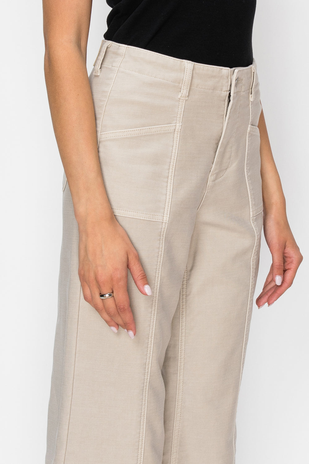 Artemis Vintage High Rise Cropped Palazzo Jeans