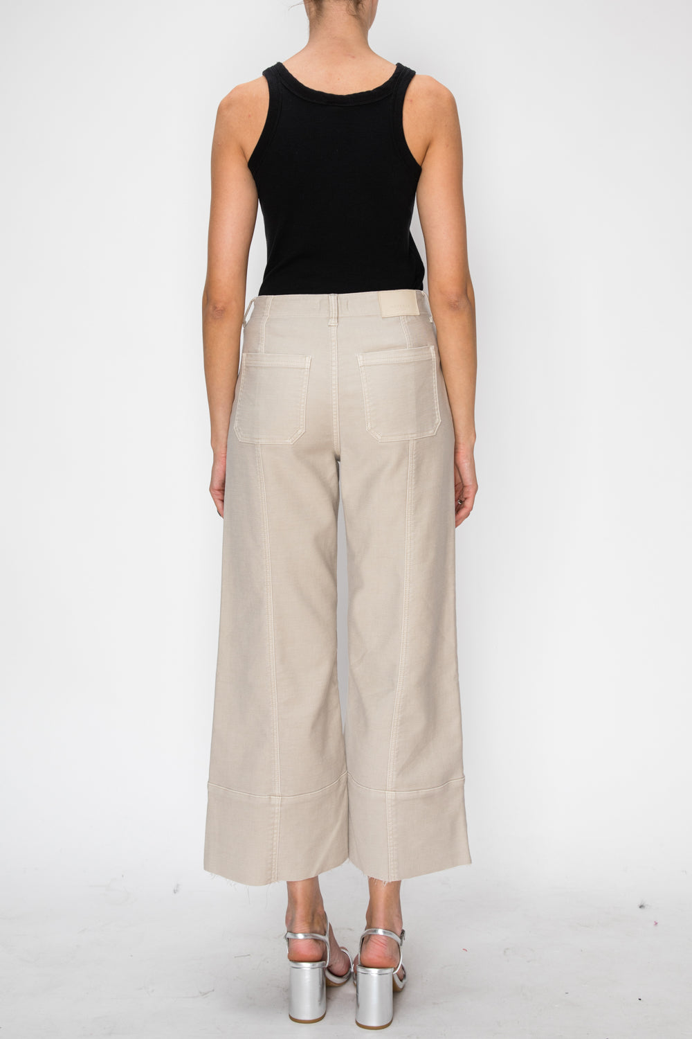 Artemis Vintage High Rise Cropped Palazzo Jeans