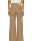 Camel High Rise Palazzo Jeans | Garment Dyed