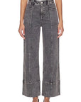 Artemis Vintage High Rise Tummy Control Grey Palazzo Jeans