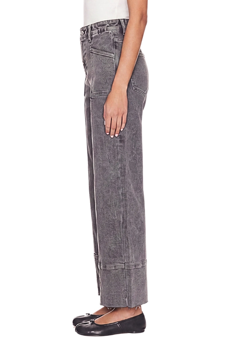 Artemis Vintage High Rise Tummy Control Grey Palazzo Jeans
