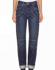 Artemis Vintage Romy High-Rise Western Straight-Leg Jeans – Dark Wash