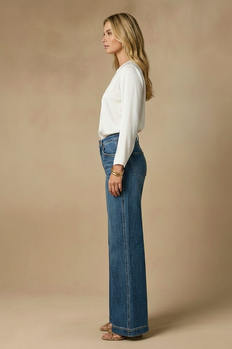 Artemis Vintage Relaxed High Rise Palazzo Jeans