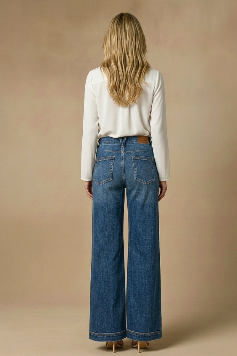 Artemis Vintage Relaxed High Rise Palazzo Jeans