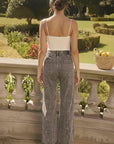 Artemis Vintage High Rise Tummy Control Grey Palazzo Jeans