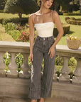 Artemis Vintage High Rise Tummy Control Grey Palazzo Jeans