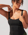 POPFLEX Full Size Corset Cami - Black