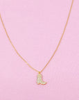 Glam Cow Girl Boot Necklace