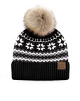 C.C® Nordic Fair Isle Pom Beanie Hat