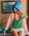 BLOOM Crochet Hat in Mosaic Blue - My Pampered Life Seattle