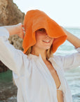 BLOOM Crochet Sun Hat In Tangerine Orange - My Pampered Life Seattle