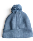 Blue Smiley Pom Pom Hat