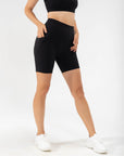 Full Size Supersculpt™ Biker Short with Pockets - Black