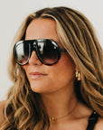 Billie Retro Oversized Pilot Sunglasses