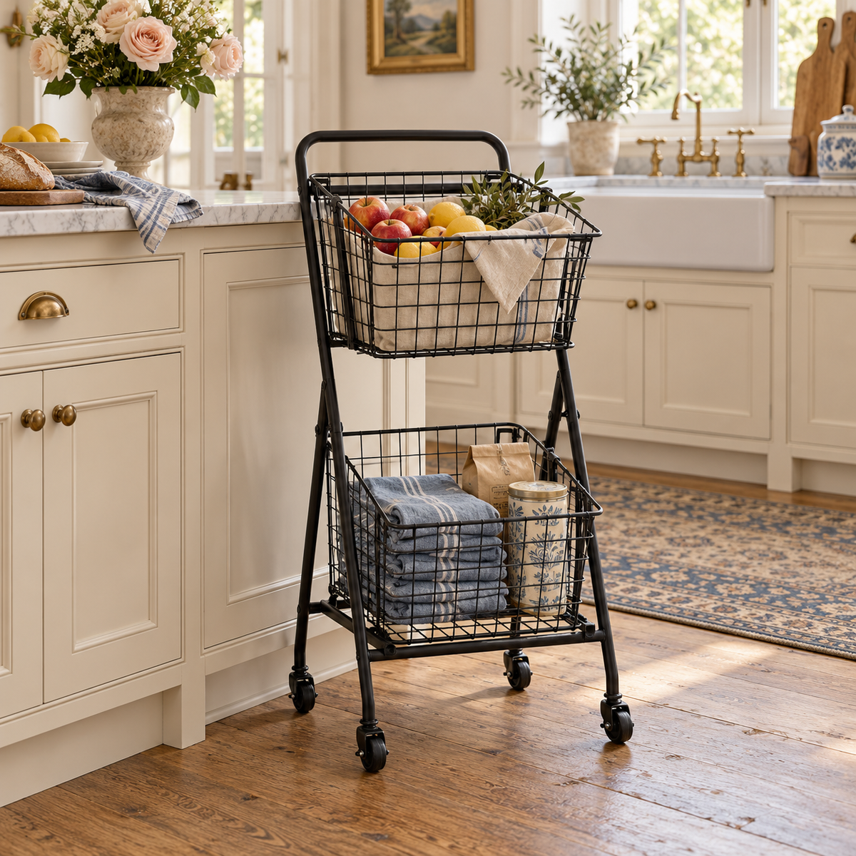 Park Hill Double Market Cart – Black Iron