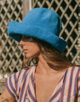 BLOOM Crochet Hat in Mosaic Blue - My Pampered Life Seattle