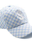 Blue Checker Baseball Hat