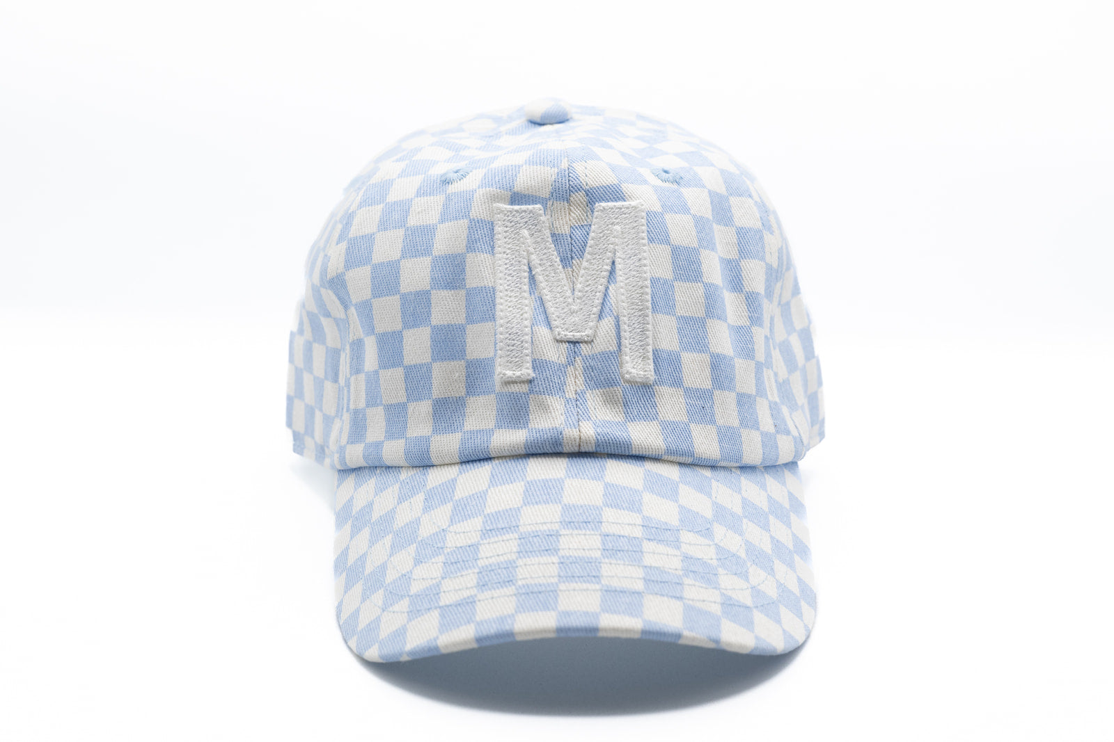 Blue Checker Baseball Hat