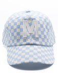 Blue Checker Baseball Hat