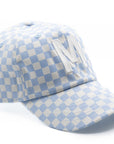 Blue Checker Baseball Hat