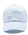 Blue Checker Smiley Face Hat