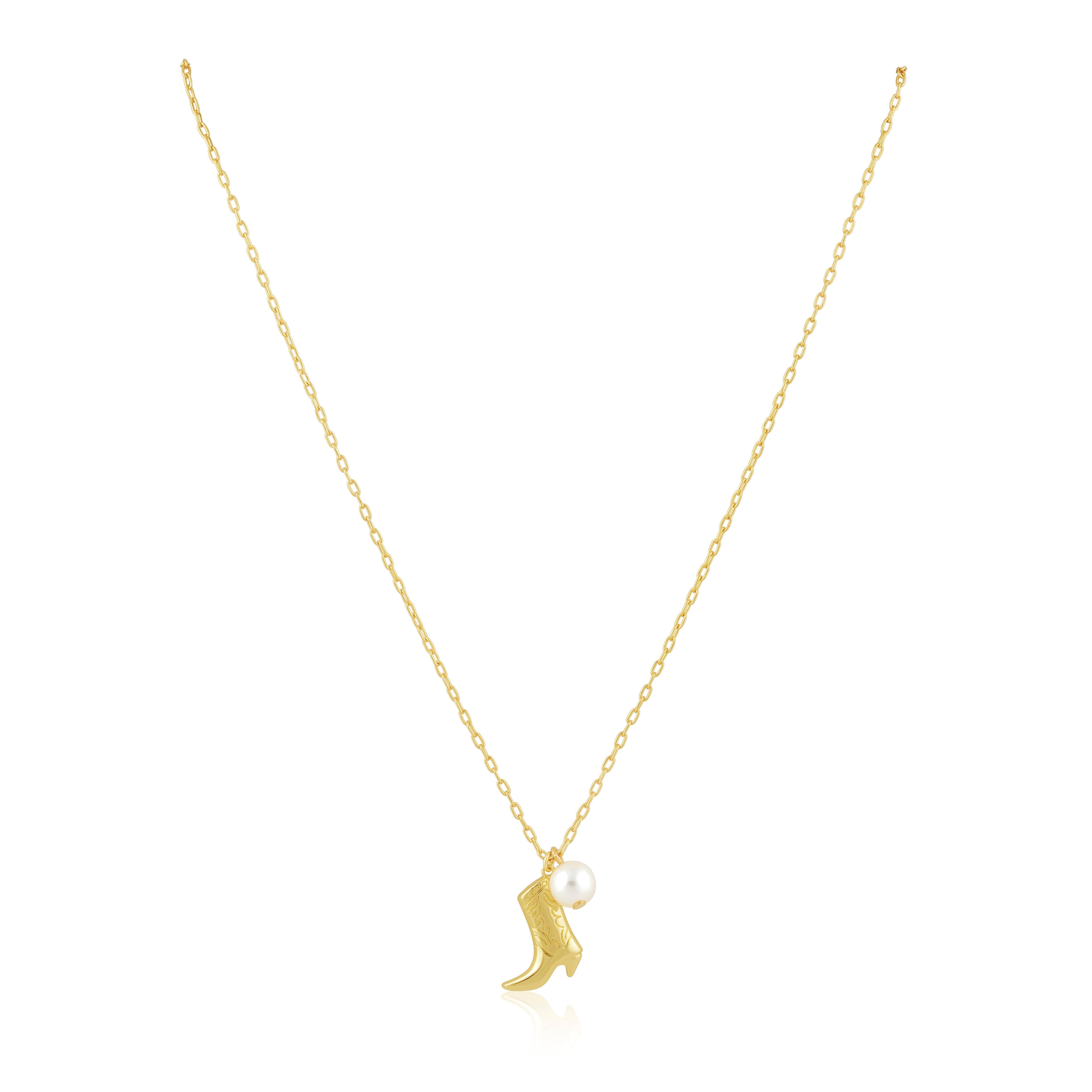Boot N' Pearl Necklace