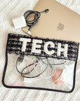 Tech Clear Pouch - Black Tweed - My Pampered Life Seattle