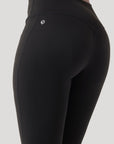 POPFLEX Full Size Crisscross Hourglass® Flared Leggings with Pockets - Black