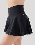 POPFLEX Full Size Crisscross Hourglass® Twirl Skort - Black