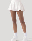 POPFLEX Full Size Crisscross Hourglass® Twirl Skort - White