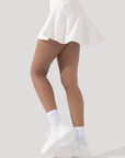 POPFLEX Full Size Crisscross Hourglass® Twirl Skort - White