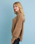 Cozy Mood Oversized Pullover Sweater in Mocha