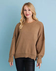 Cozy Mood Oversized Pullover Sweater in Mocha