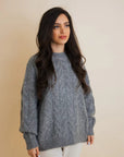 Soft Cable Knit Pullover Sweater – Cozy Relaxed Fit