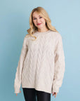 Soft Cable Knit Pullover Sweater – Cozy Relaxed Fit