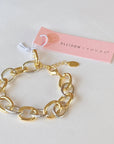Cabled Texture Two Tone Chain Bracelet