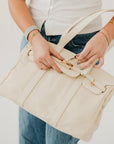 Cadence Canvas and Vegan Leather Tote