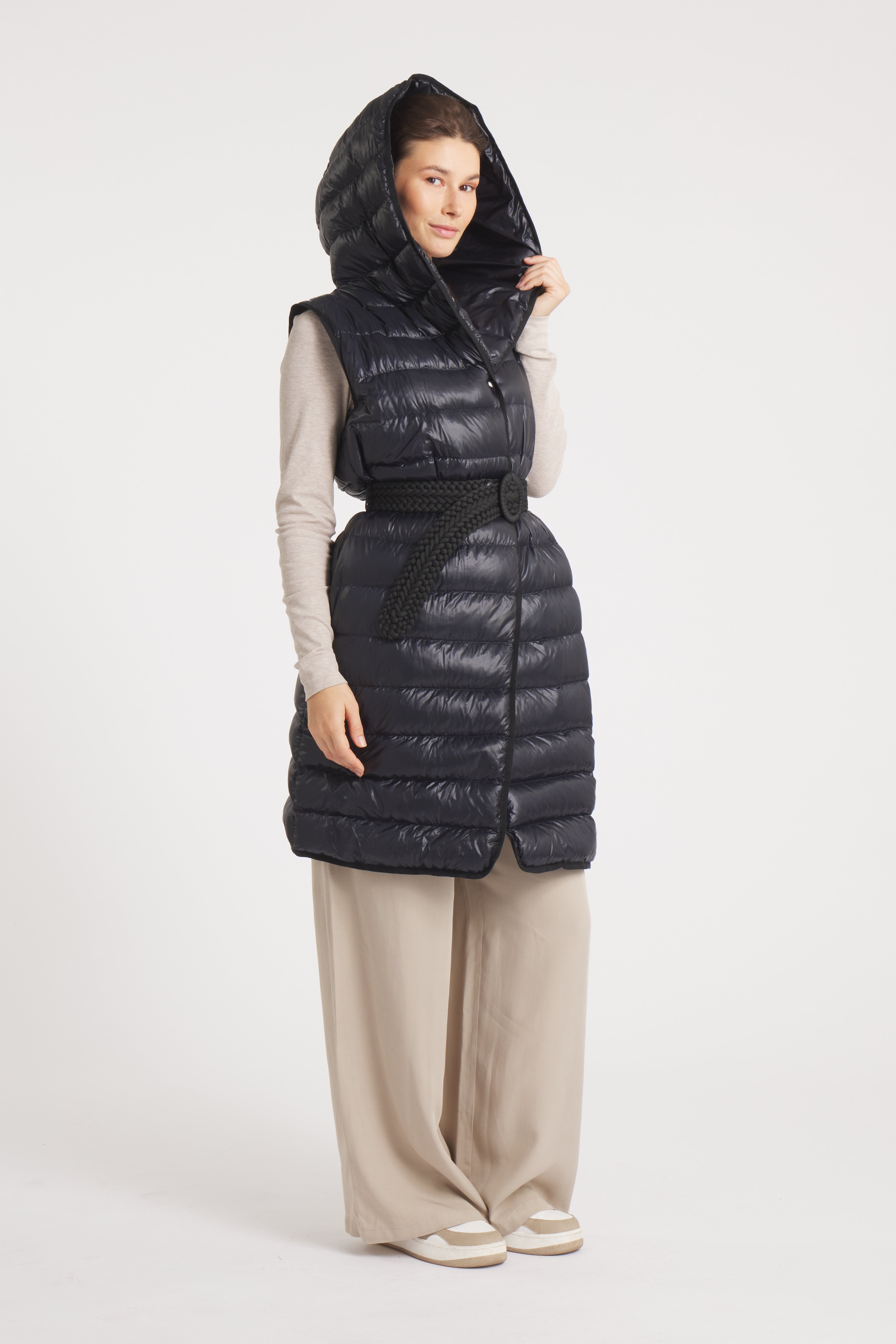 Cotes of London |The Camden | Long Hooded Down Vest