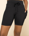 POPFLEX Full Size Cargo Biker Short - Black