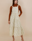 Shay Overall Dress in Cream Floral